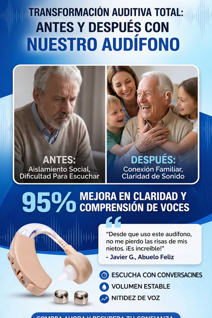 Audifono Amplificador De Sordera a PIlas