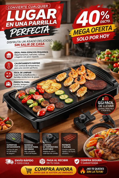 Plancha Electrica Con Antiadherente