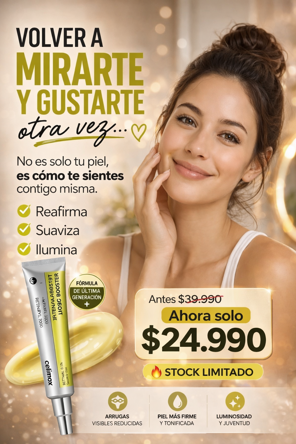 Retinal Sérum  Anti Arrugas Mejora el Tono(15ml)